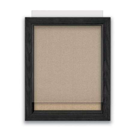 United Visual Products Indoor Enclosed Combo Board, 72"x36", Gold Frame/Grey & Rubber UVCB7236G-GREY-RUBBER